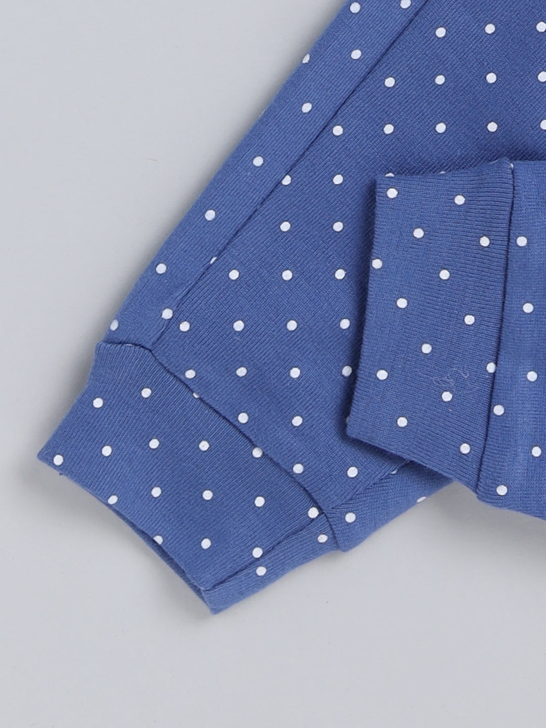 Blue Polka Dots Cotton Full Sleeve Co-ord Set