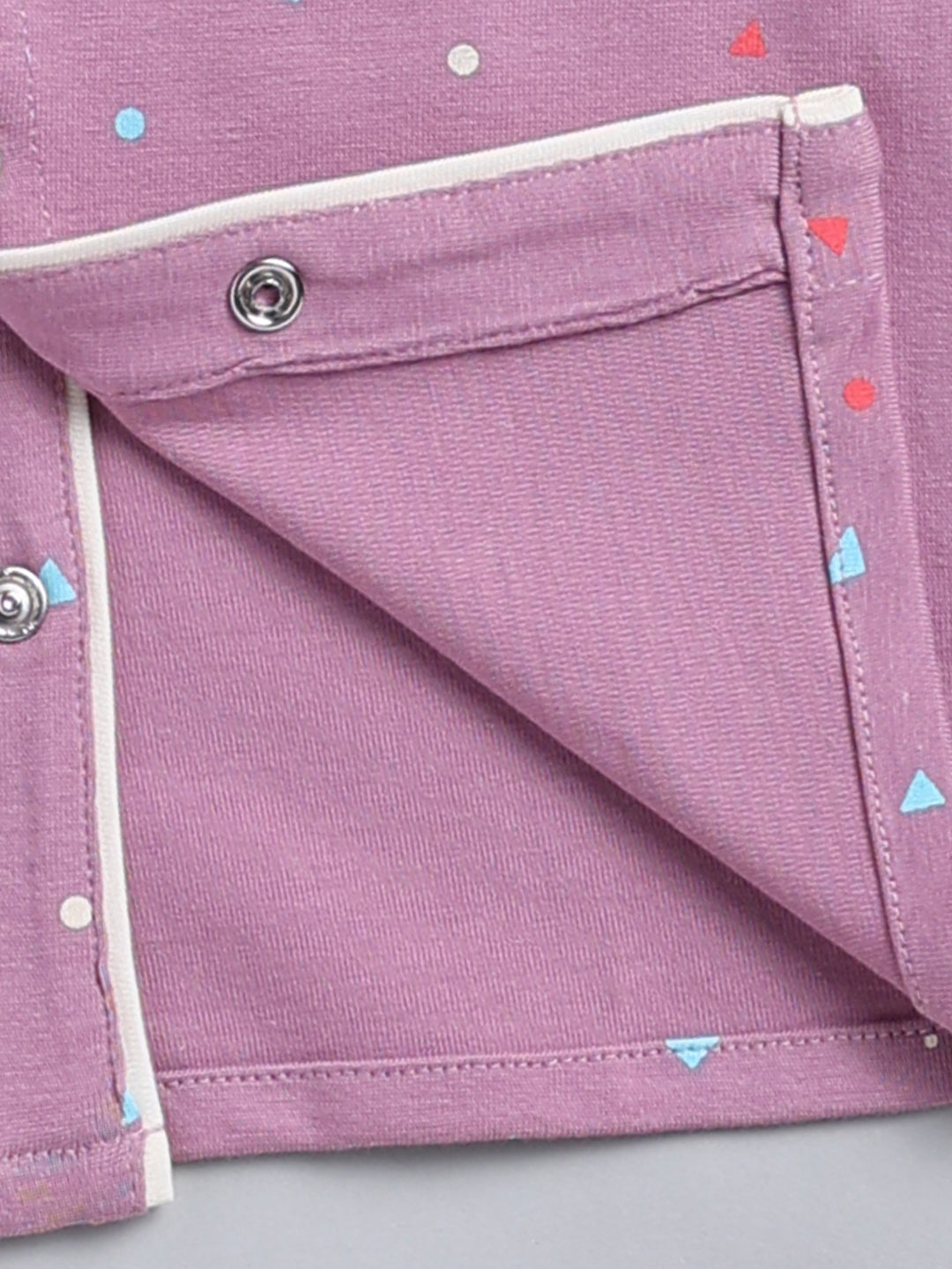 Purple Typography Cotton Full Sleeve Night Suit