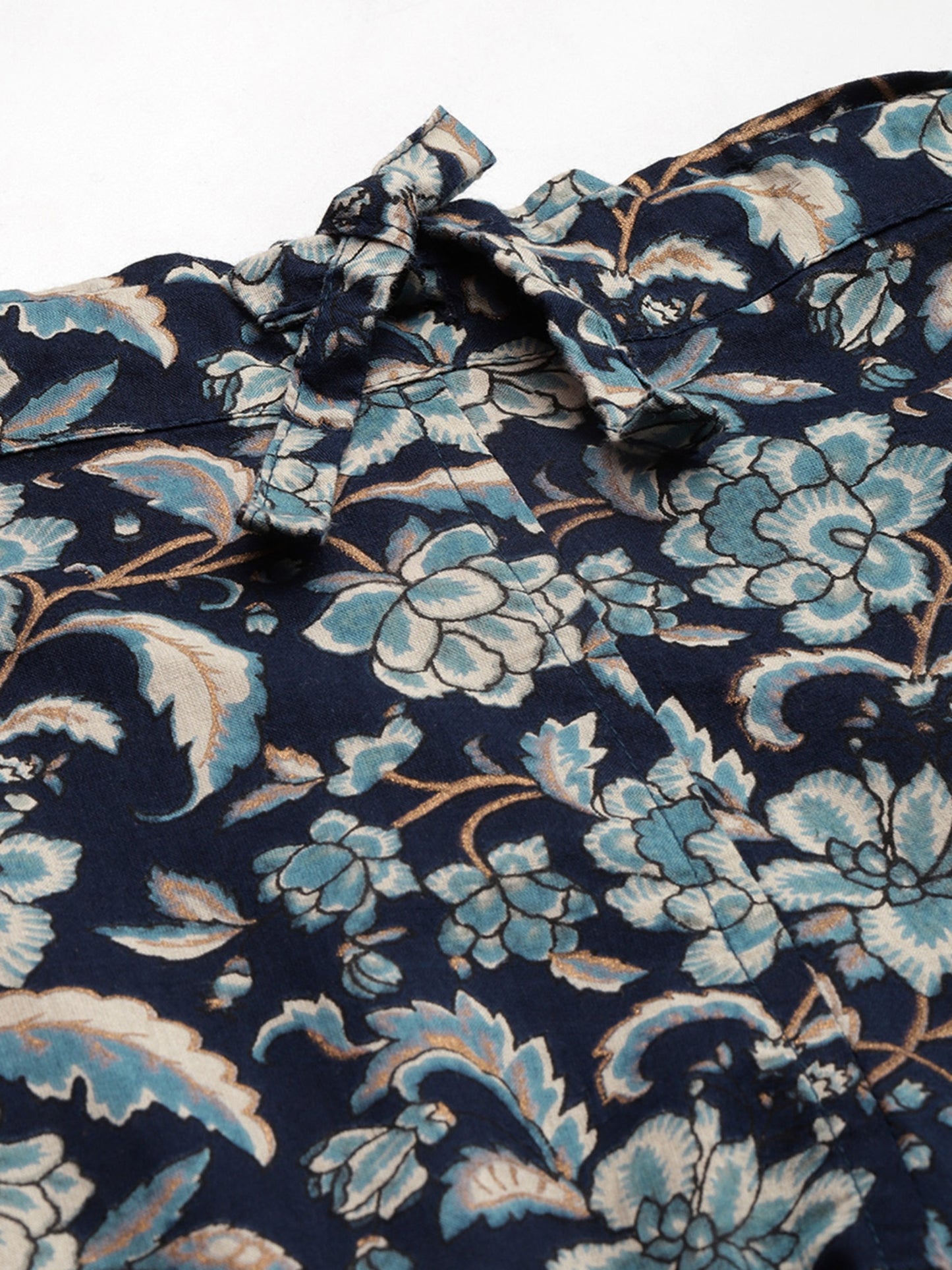 Floral Printed Blue Kurta & Palazzo