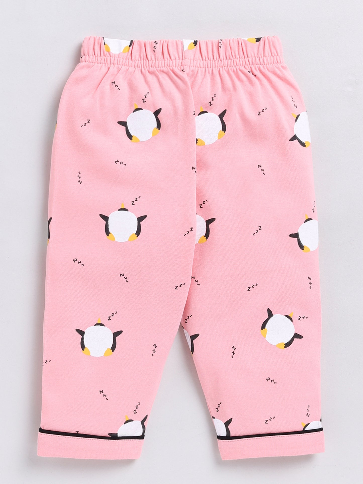 Animal Print Pink Full Sleeve Nightwear Set