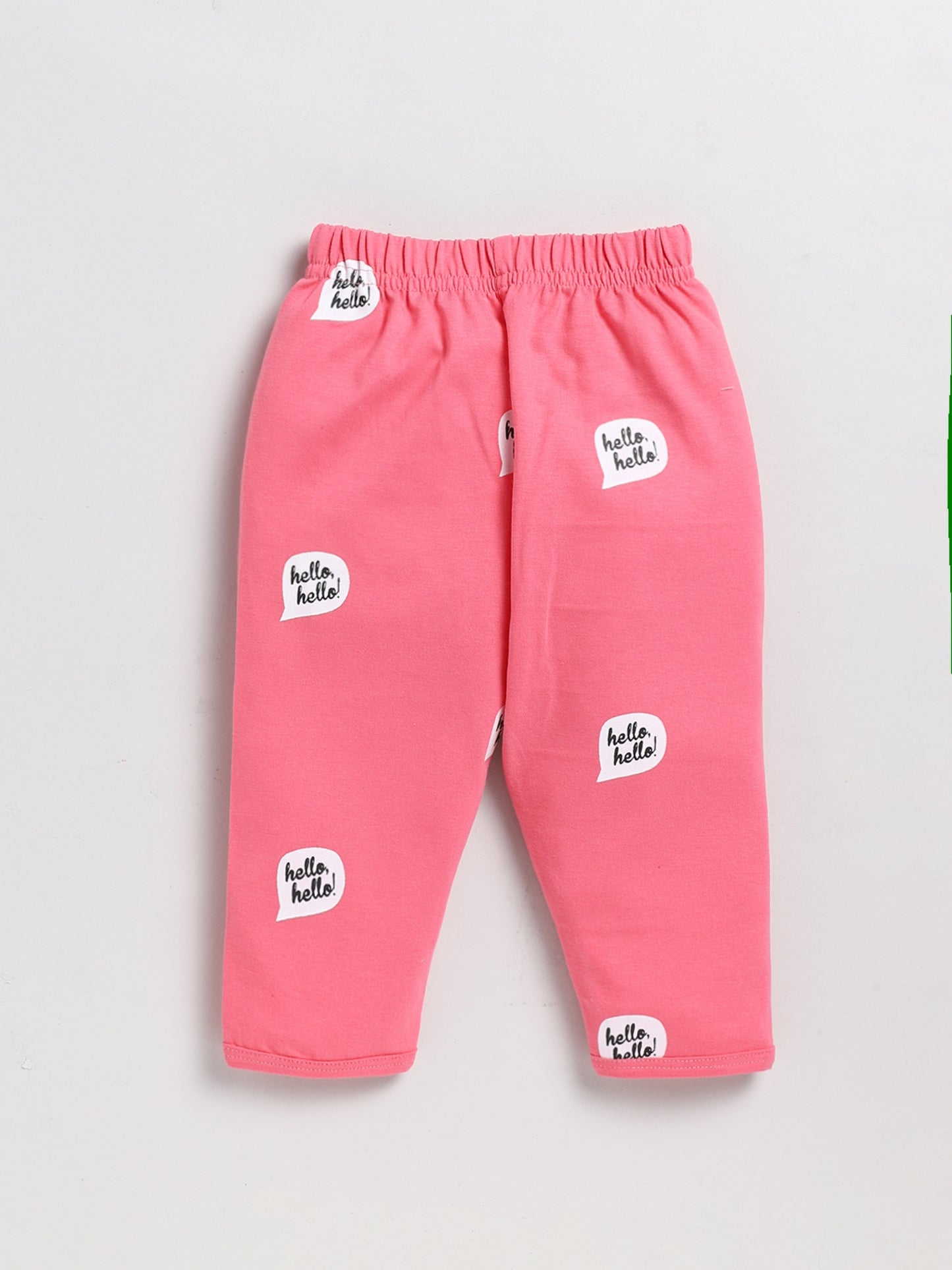 Typography Pink Full Sleeve Nightwear Set