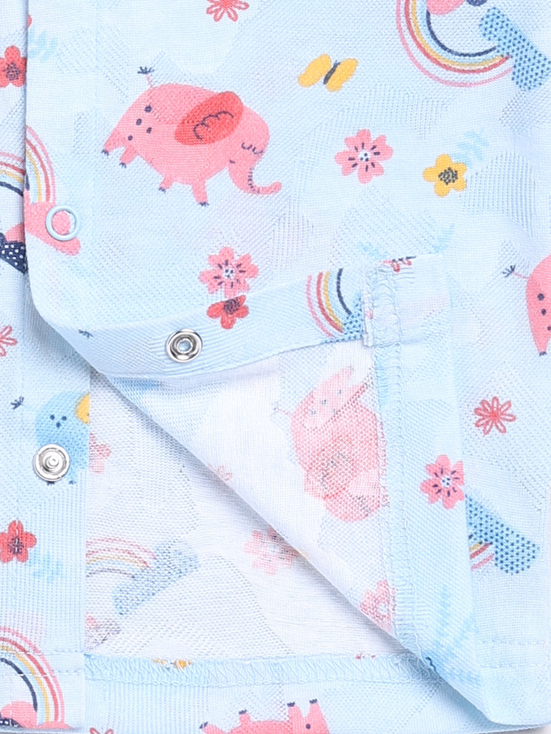 Blue Graphic Full Sleeve Night Suit