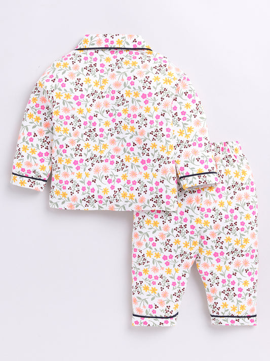 Multi Floral Full Sleeve Night Suit