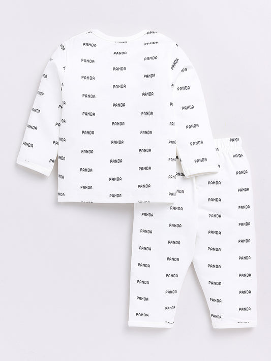 Off-white Panda Full Sleeve Night Suit
