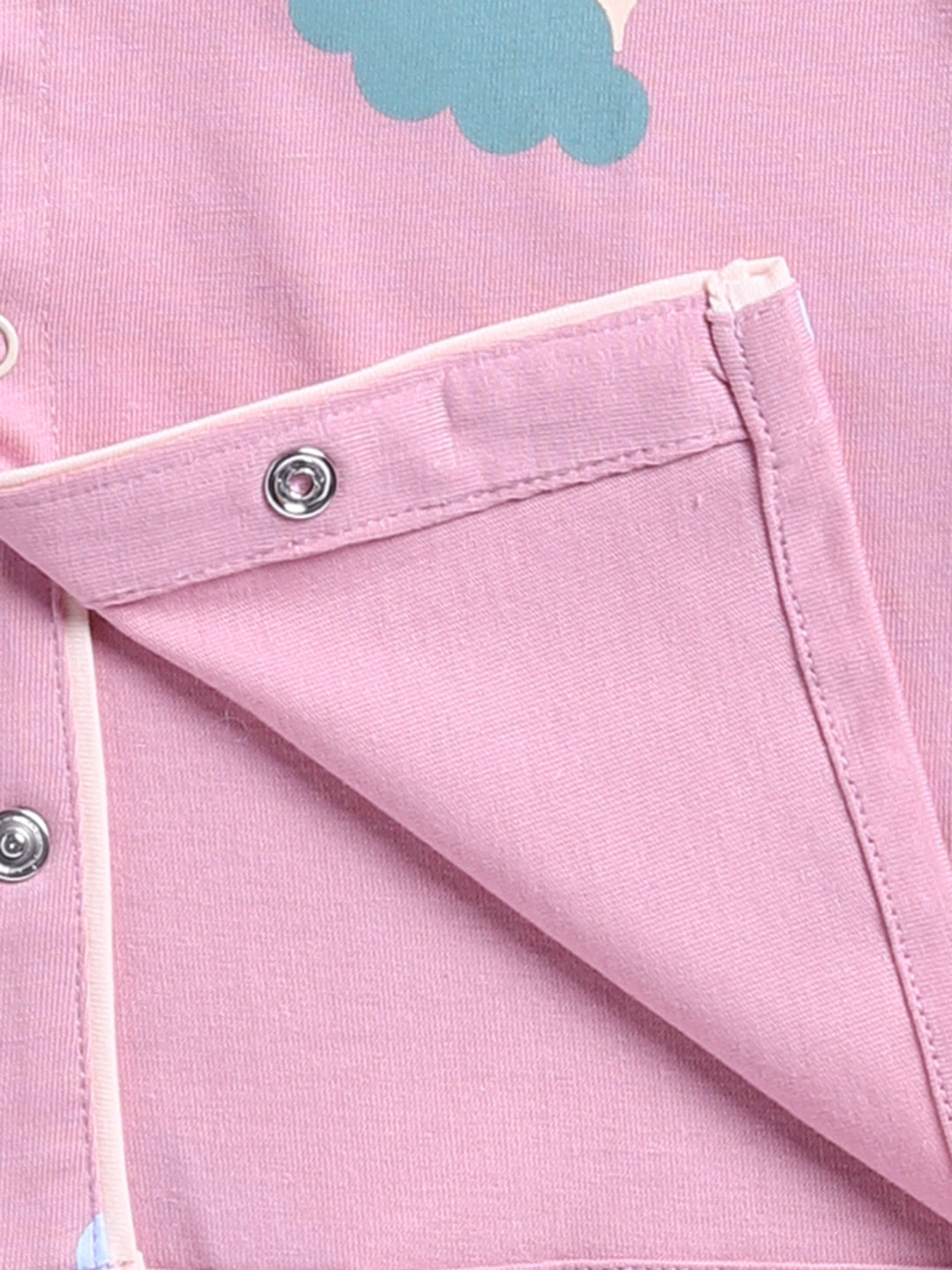 'Clouds' Mauve Cotton Knitted Full Sleeve Night Suit