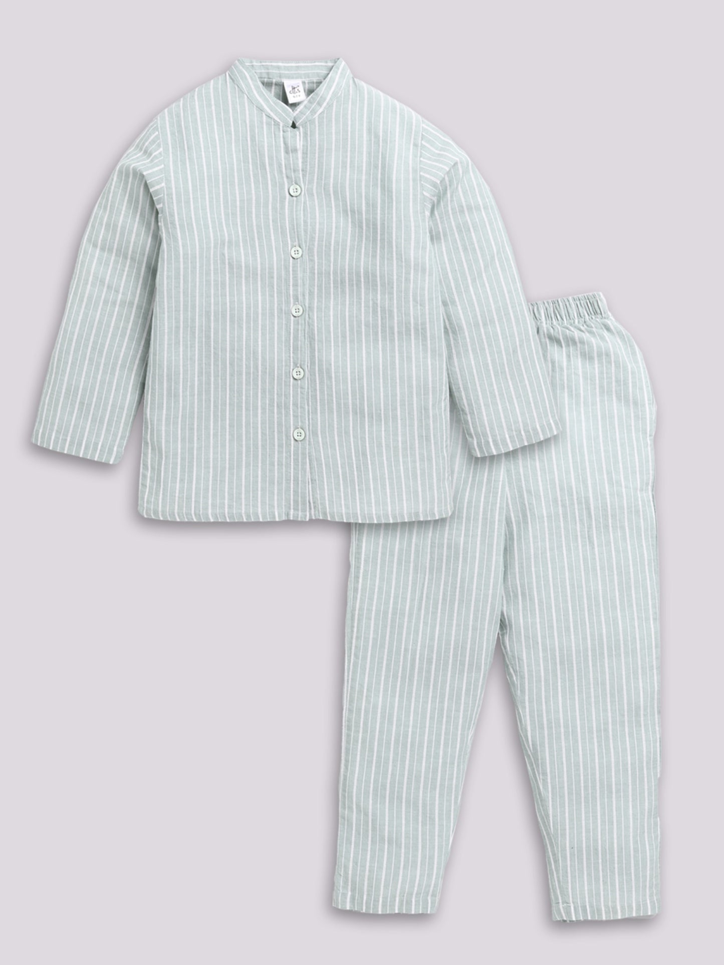 Green Striped Night Suit