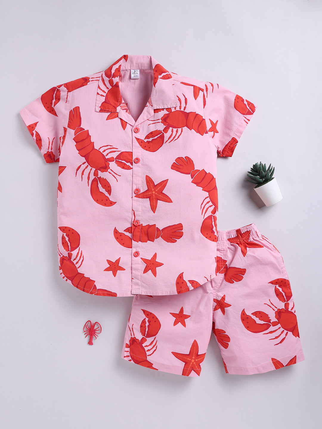 Pink Half Sleeve Night Suit