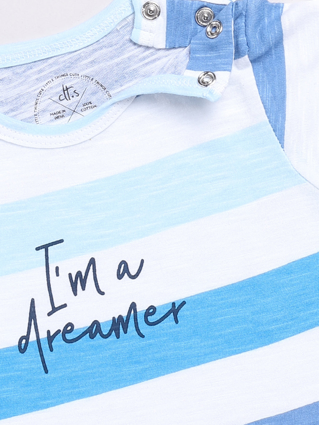 Blue Striped Half Sleeve Co-ord Set