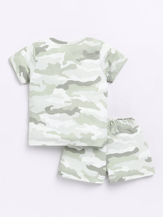 Green Camouflage Half Sleeve Co-ord Set