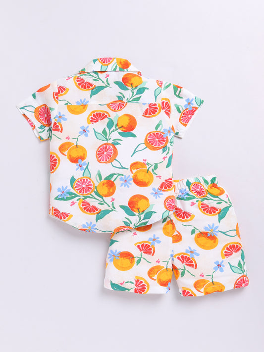 Multi Tropical Short Sleeves Co-ord Set