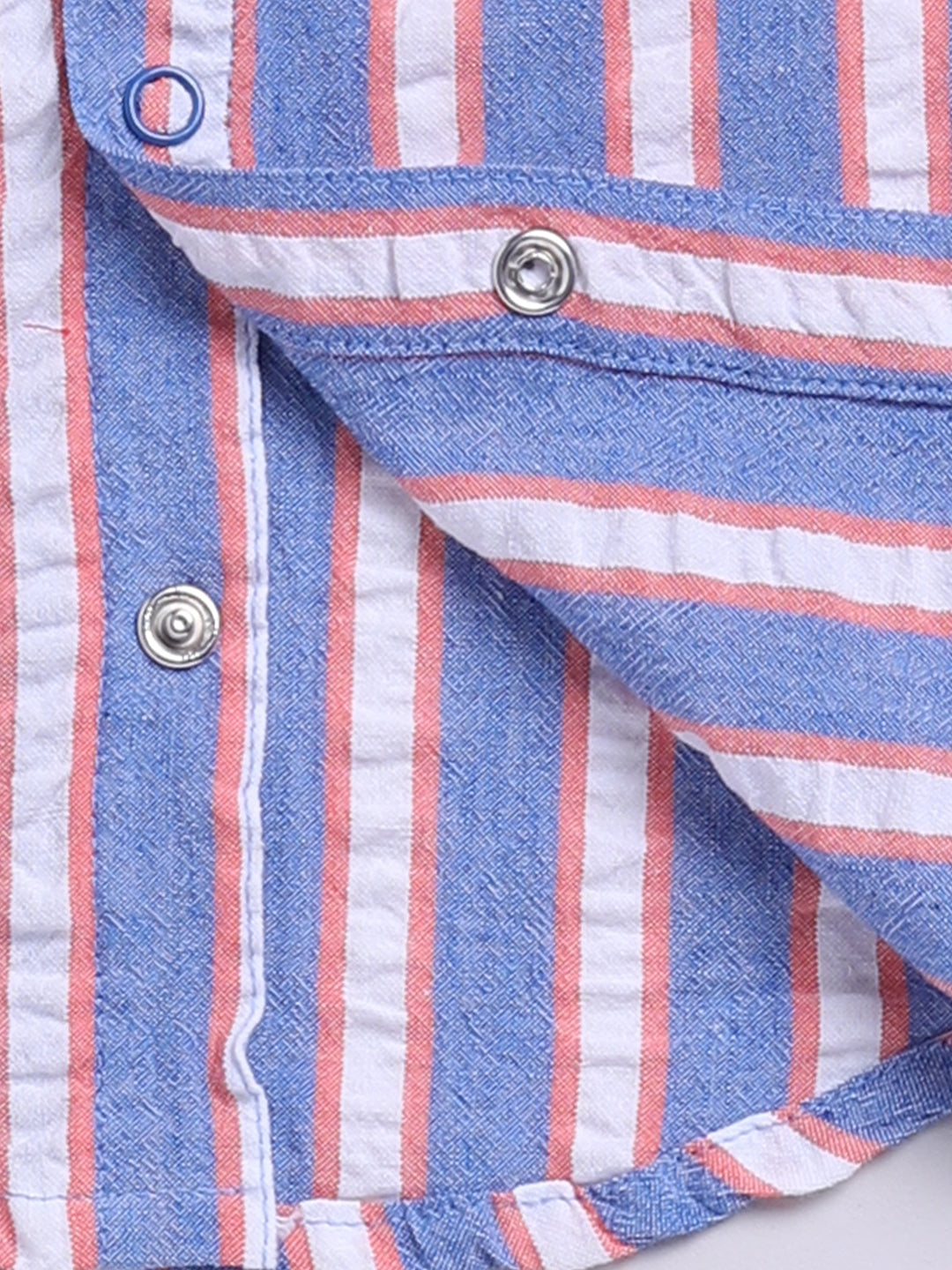 Blue Striped Short Sleeves Co-ord Set