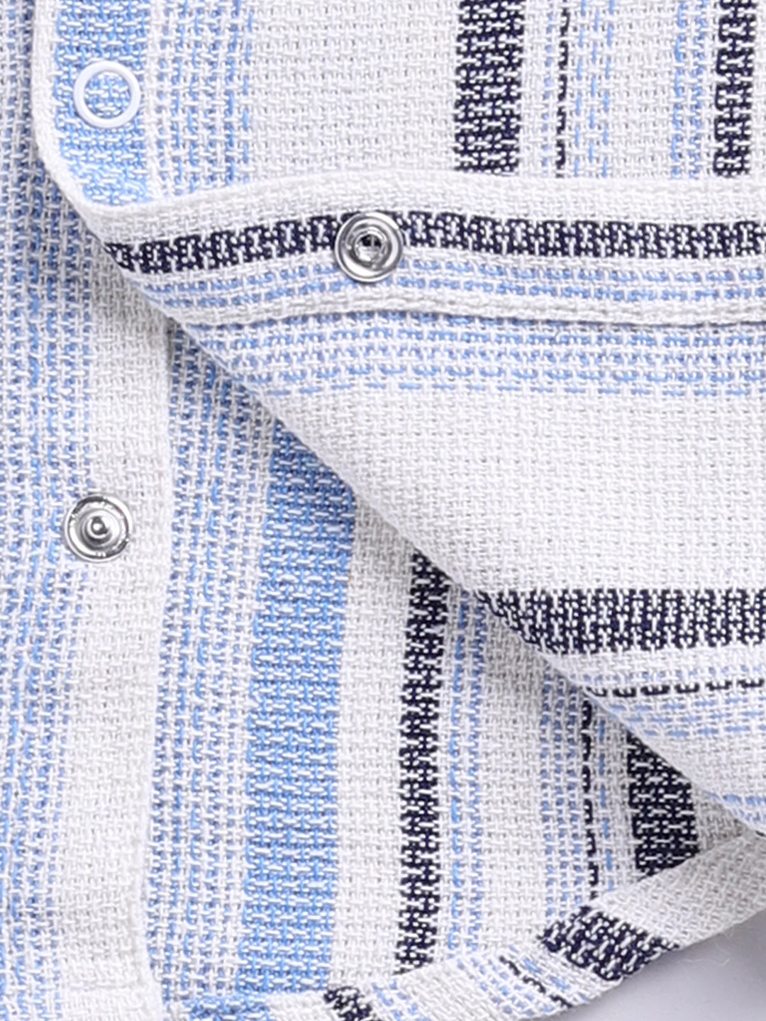 Blue Striped Short Sleeves Co-ord Set