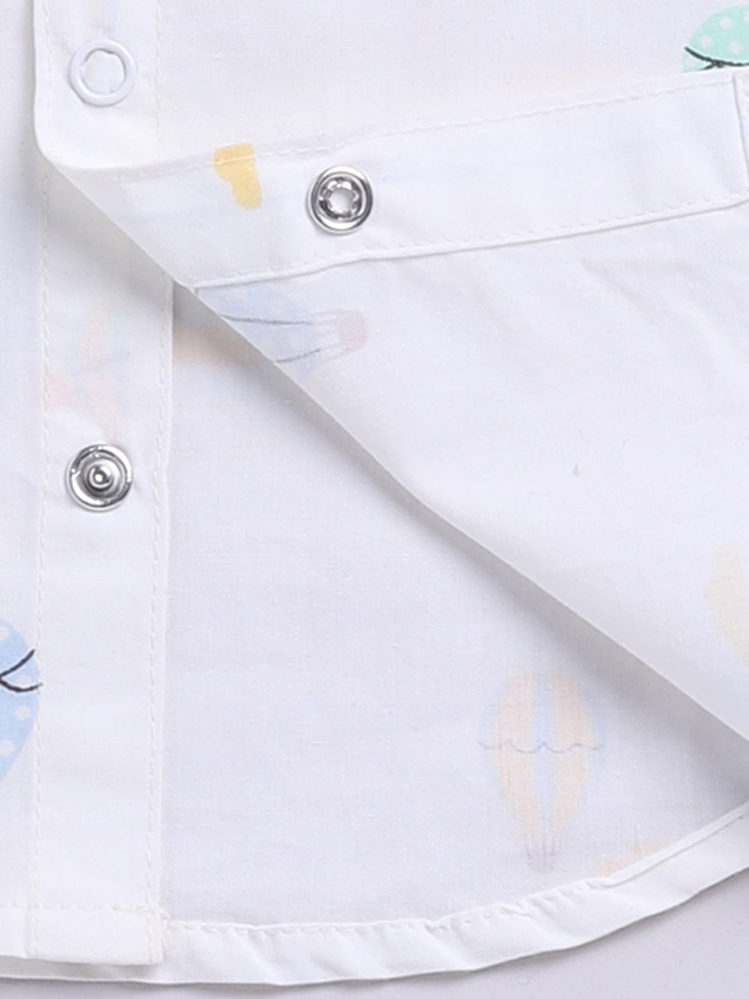 White Hotair Balloon Print Co-ord Set