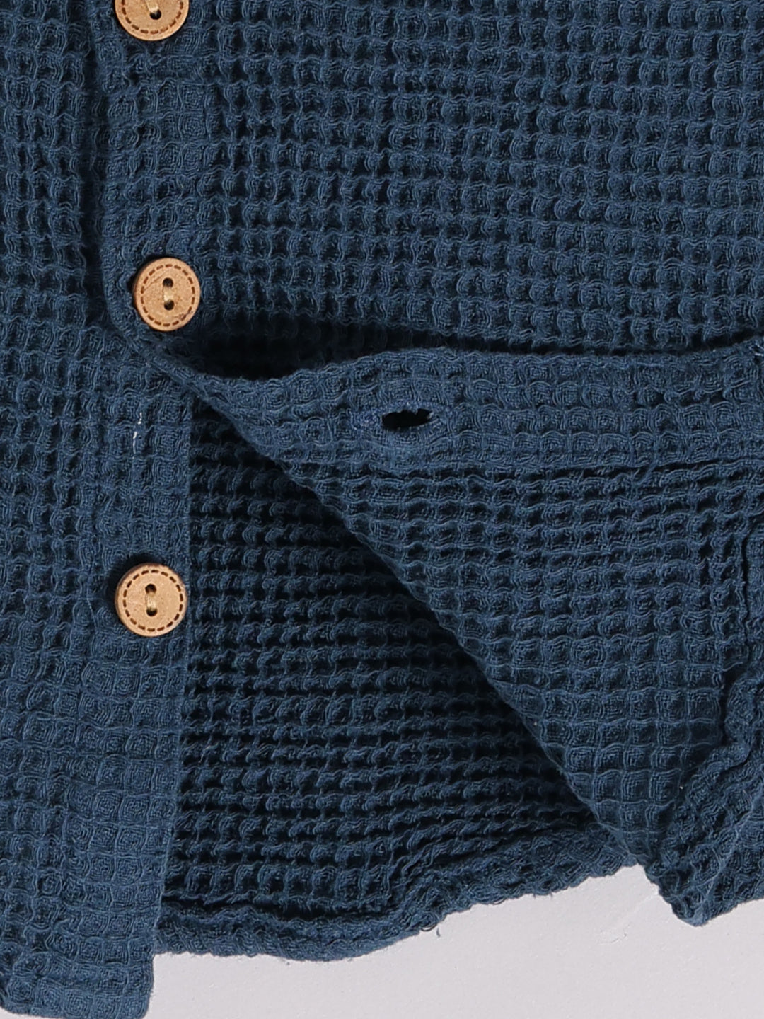 Blue Cotton Solid Half Sleeve Co-ord Set