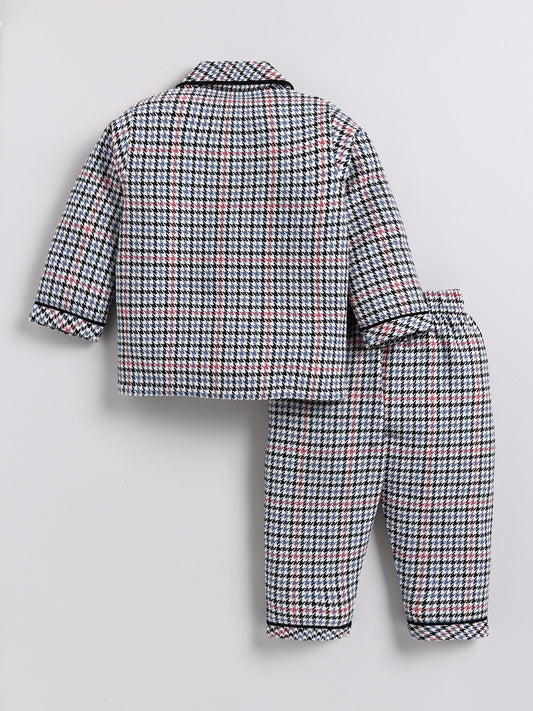 Multi Checked Full sleeve Night Suit