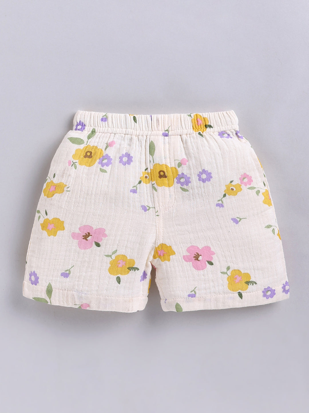Multi Floral Cotton Short Sleeves Co-ord Set