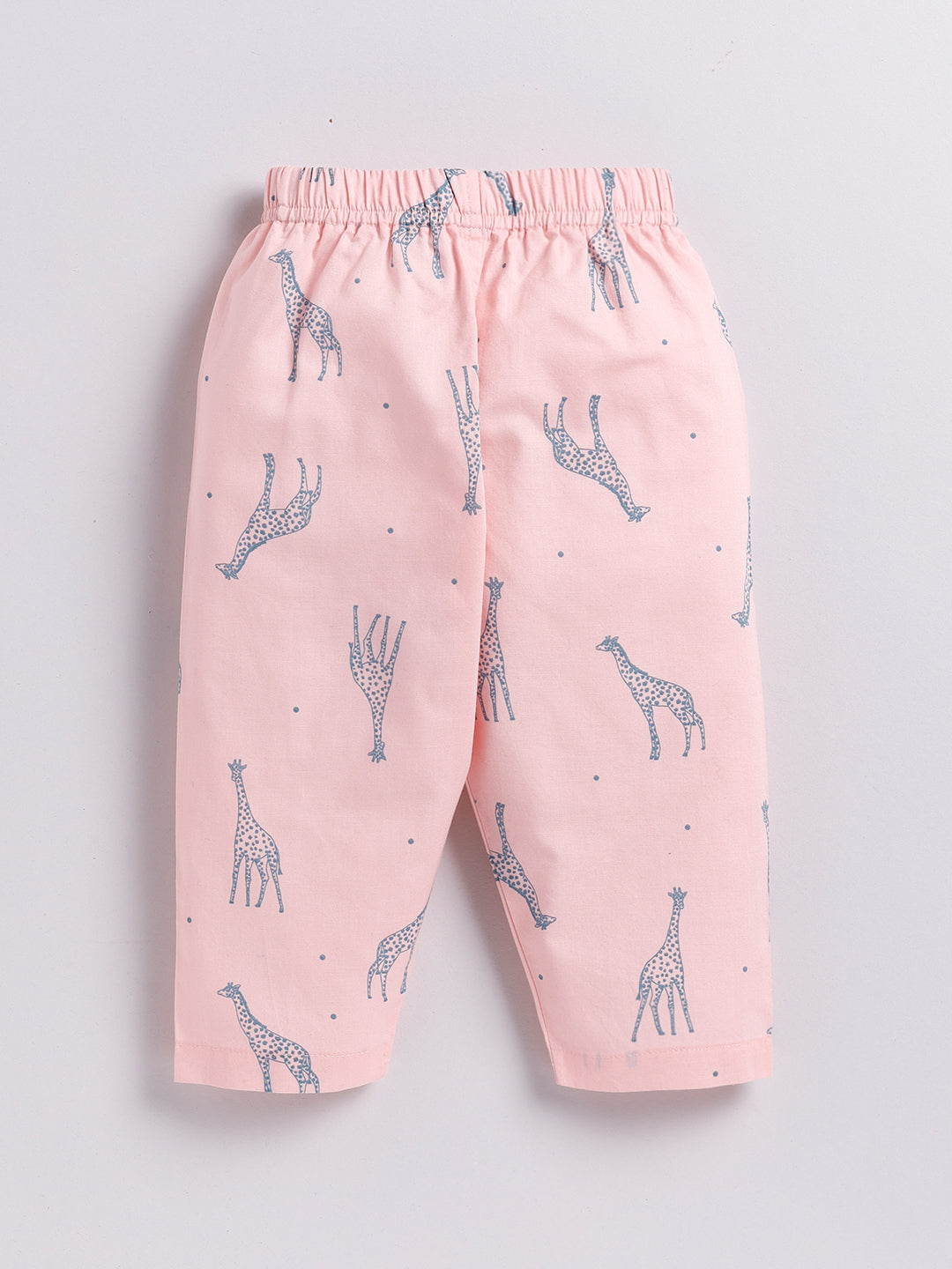 Pink Animal Print Full sleeve Night Suit