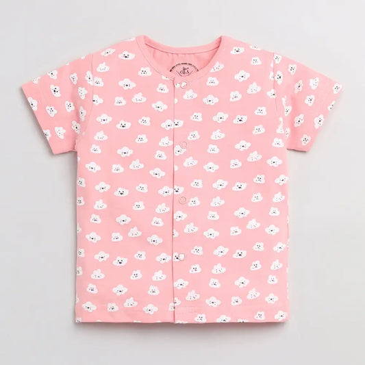 Pink Half Sleeve Nightwear Set