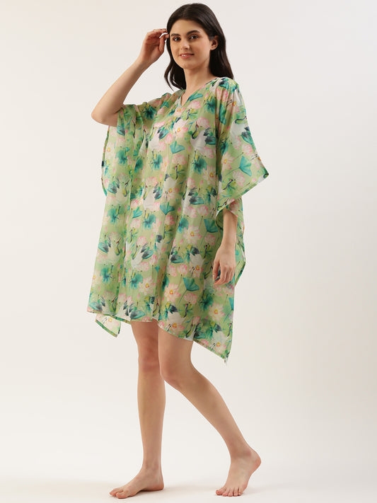 Women Green Cover-up Dress