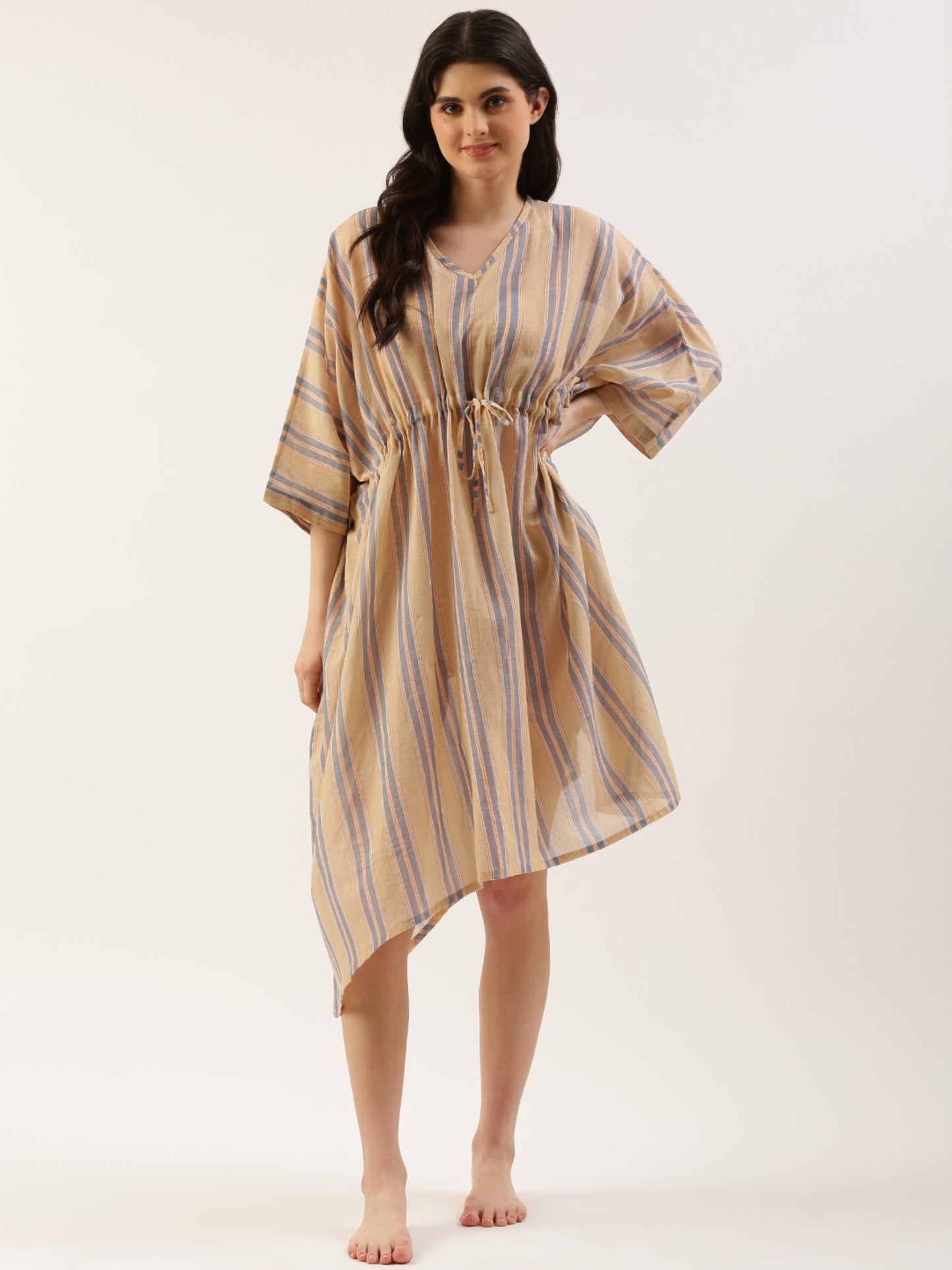 Women Beige Cover-up Dress