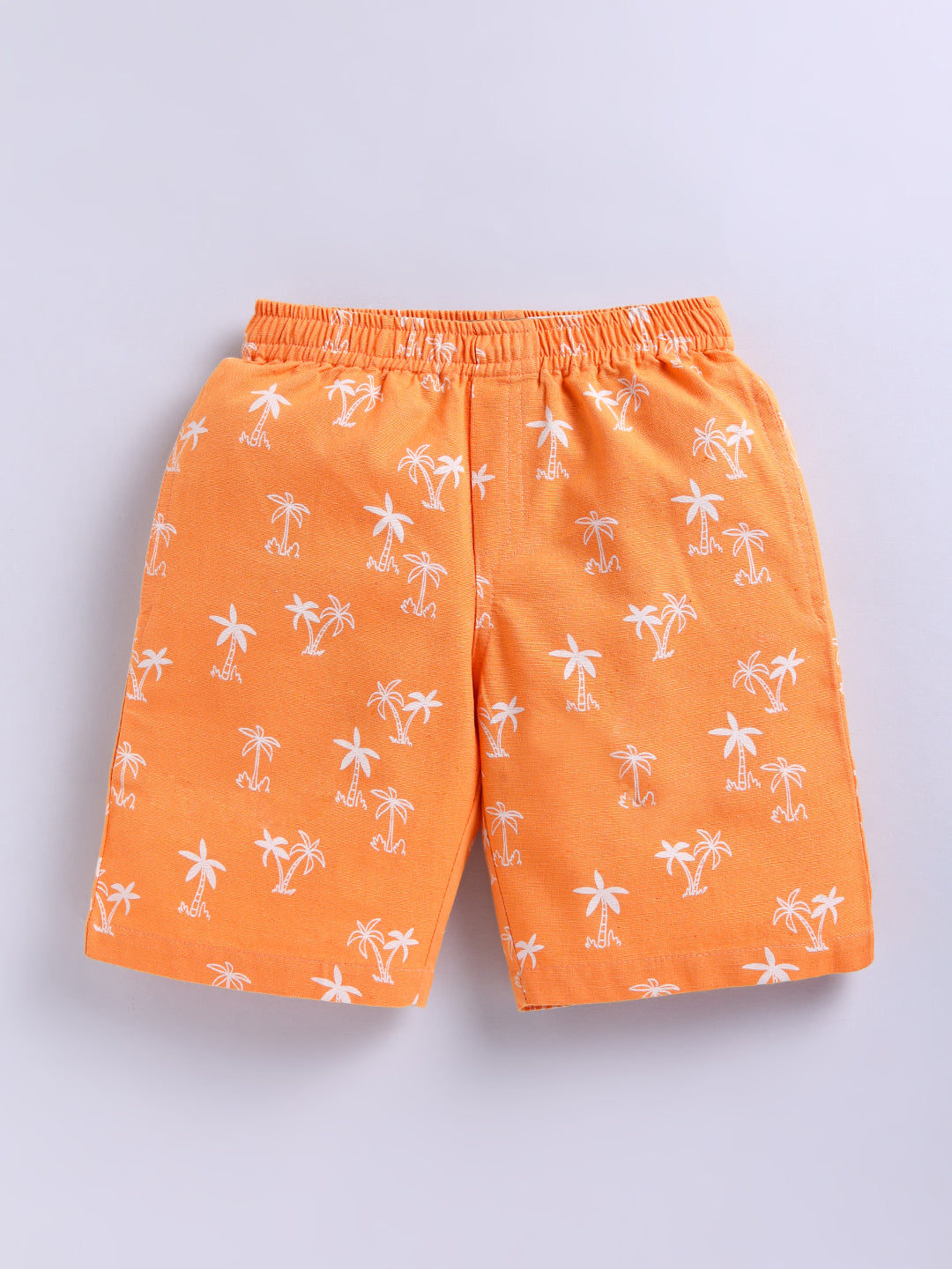 Orange Tropical Cotton Short Sleeves Co-ord Set