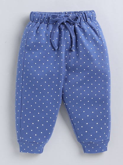 Blue Polka Dots Cotton Full Sleeve Co-ord Set