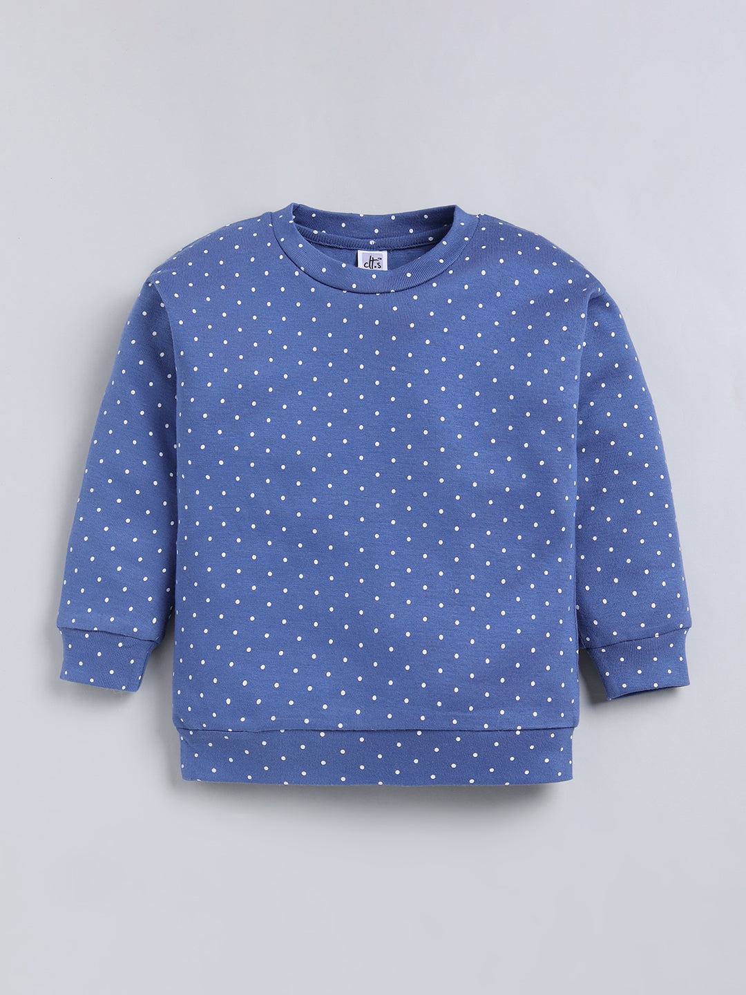 Blue Polka Dots Cotton Full Sleeve Co-ord Set