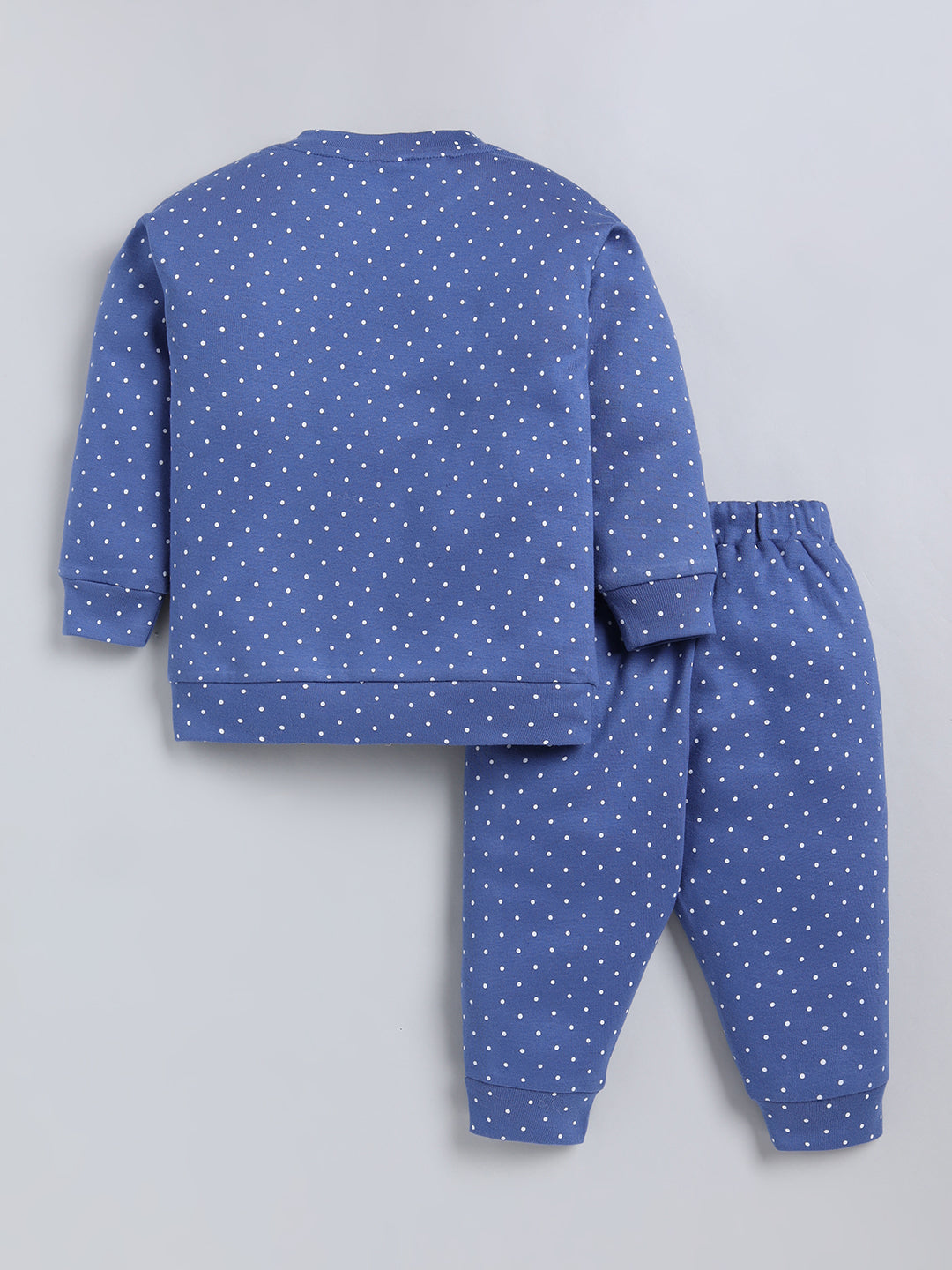 Blue Polka Dots Cotton Full Sleeve Co-ord Set
