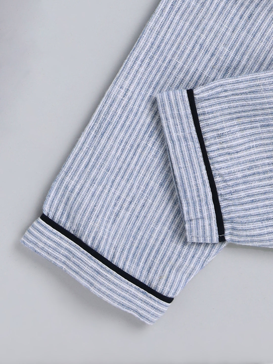 Blue Typography Cotton Full Sleeve Night Suit