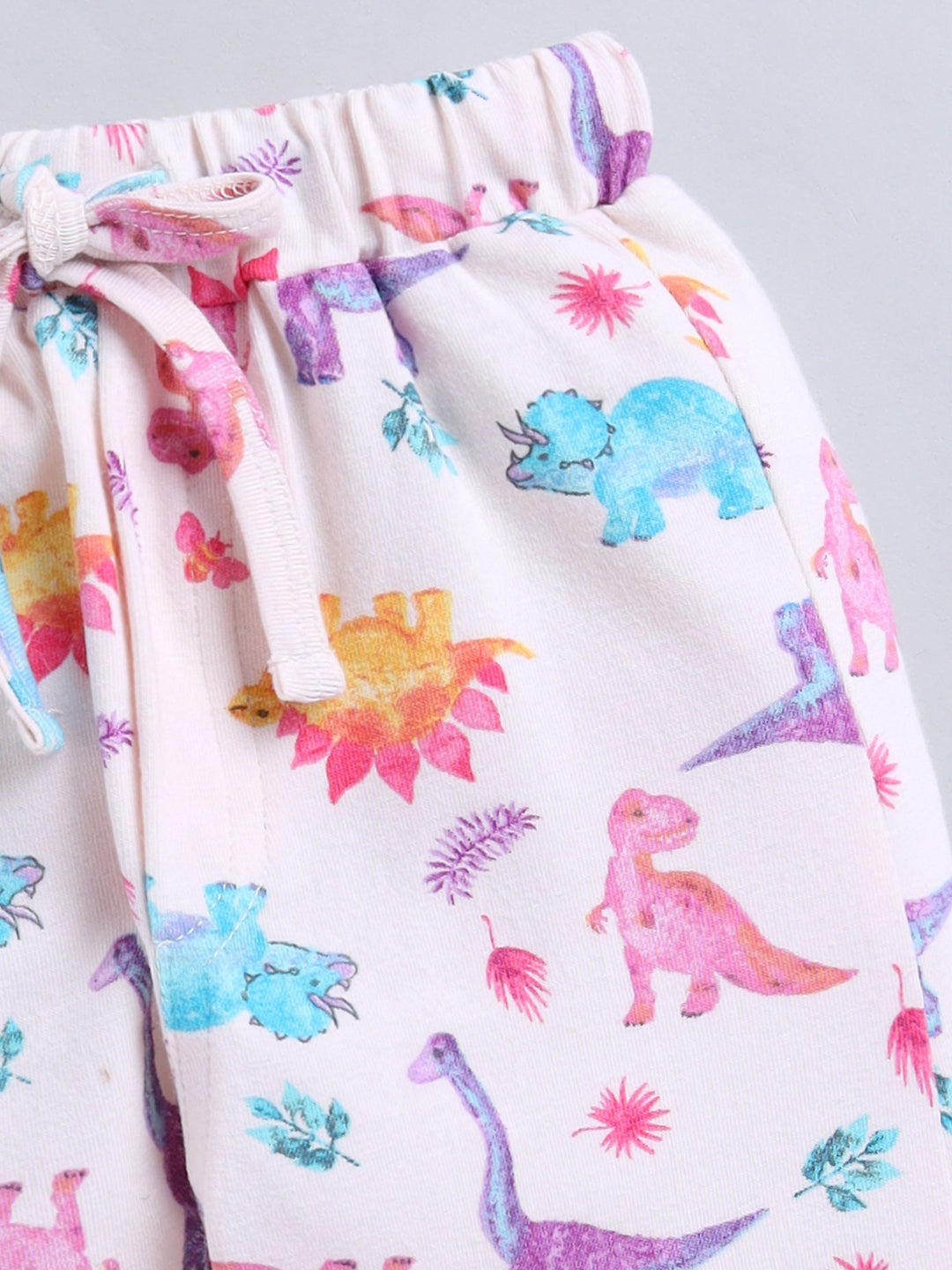 Peach Dino Print Cotton Full Sleeve Co-ord Set (Copy)