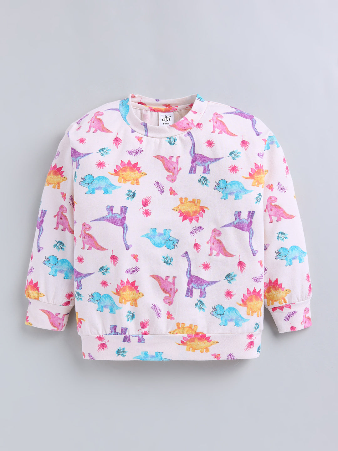 Peach Dino Print Cotton Full Sleeve Co-ord Set (Copy)