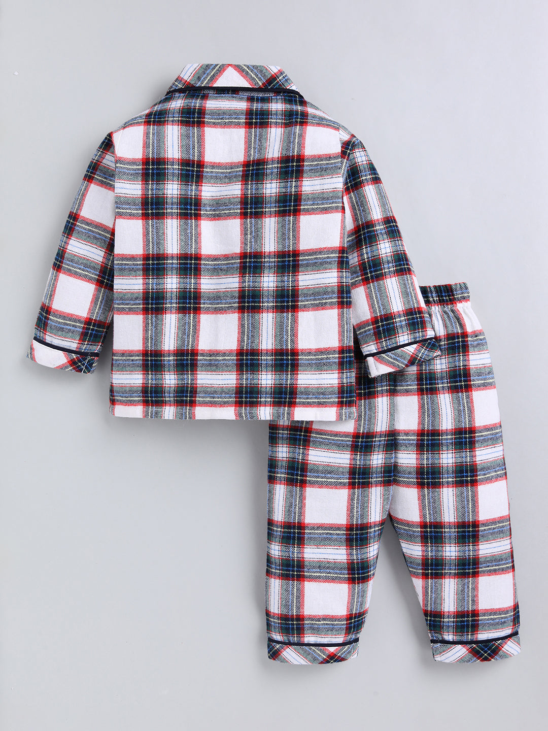 Multi Checked Cotton Full Sleeve Night Suit