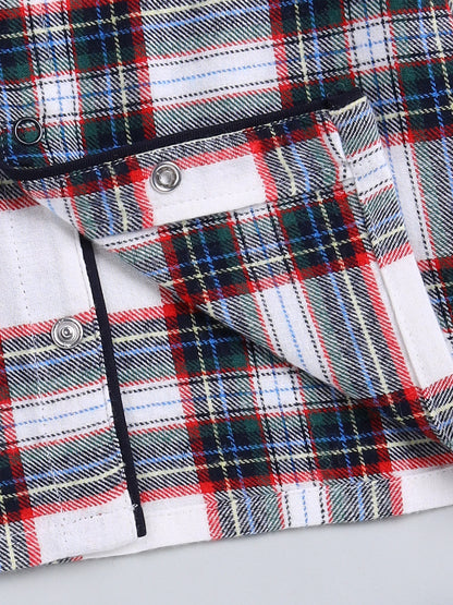 Multi Checked Cotton Full Sleeve Night Suit