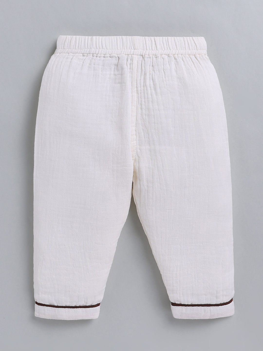 Off White Typography Cotton Full Sleeve Night Suit
