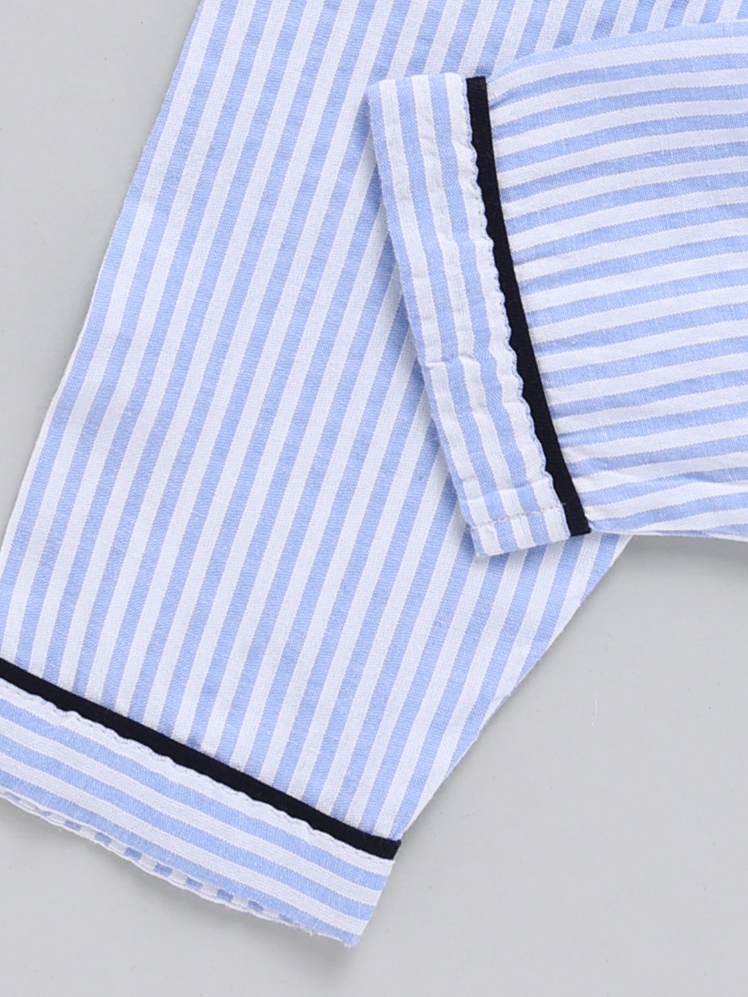 "Best Bro" Blue Cotton Full Sleeve Night Suit