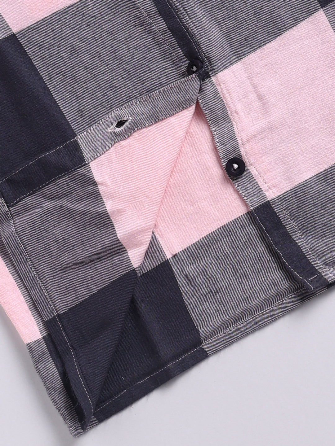 Pink Striped Cotton Full Sleeve Night Suit
