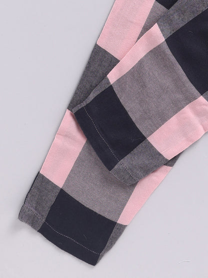 Pink Striped Cotton Full Sleeve Night Suit