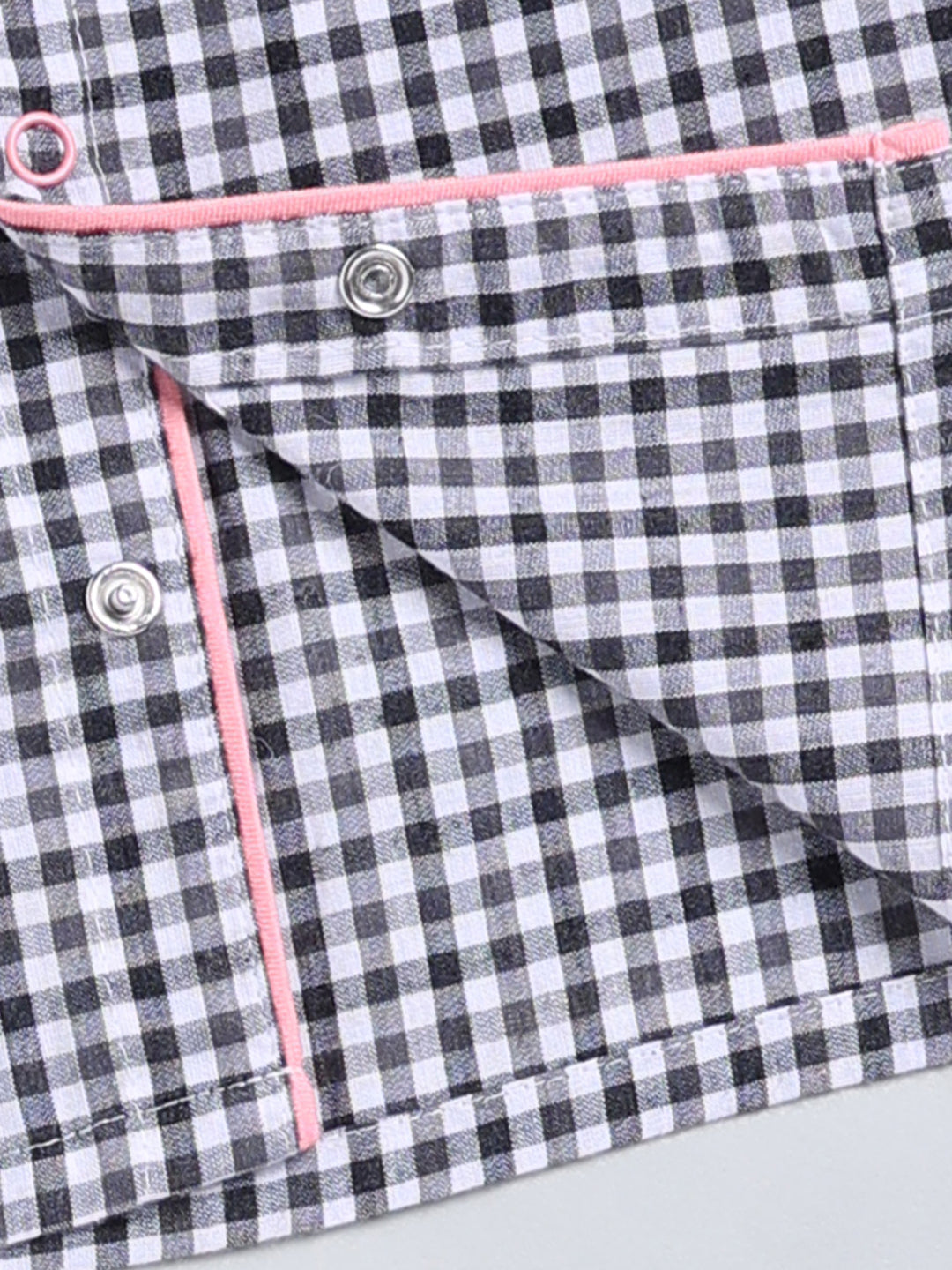 Black Checked Cotton Full Sleeve Night Suit