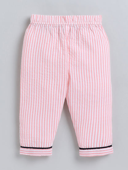 "Super Sis" Pink Cotton Full Sleeve Night Suit