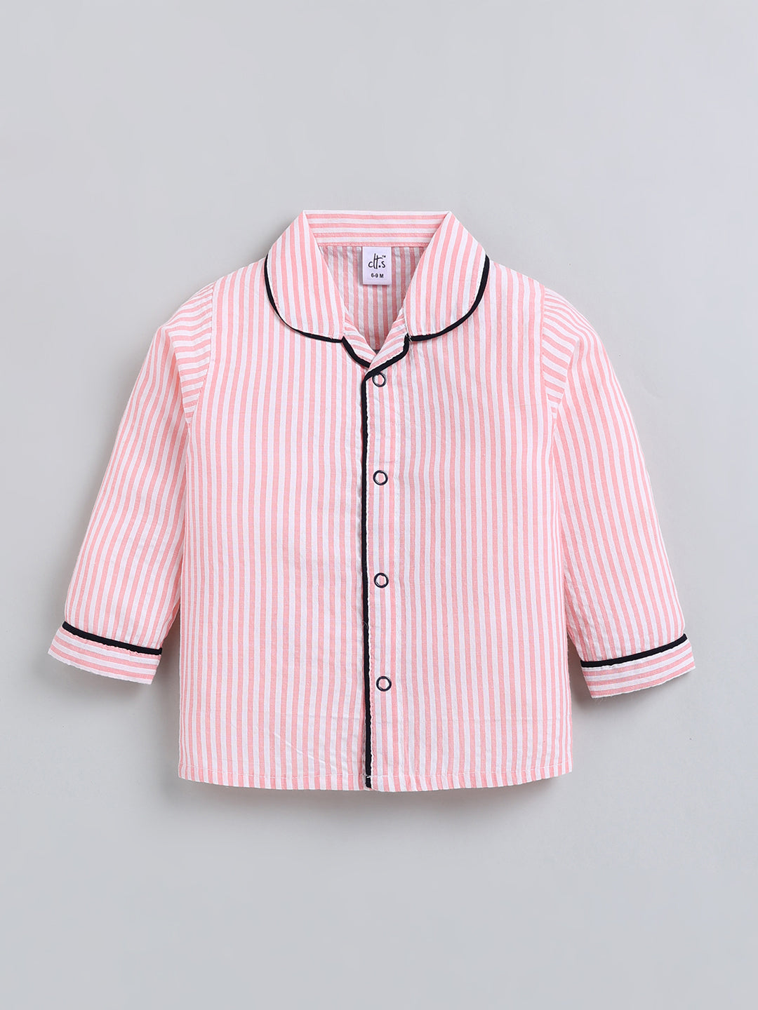 "Super Sis" Pink Cotton Full Sleeve Night Suit