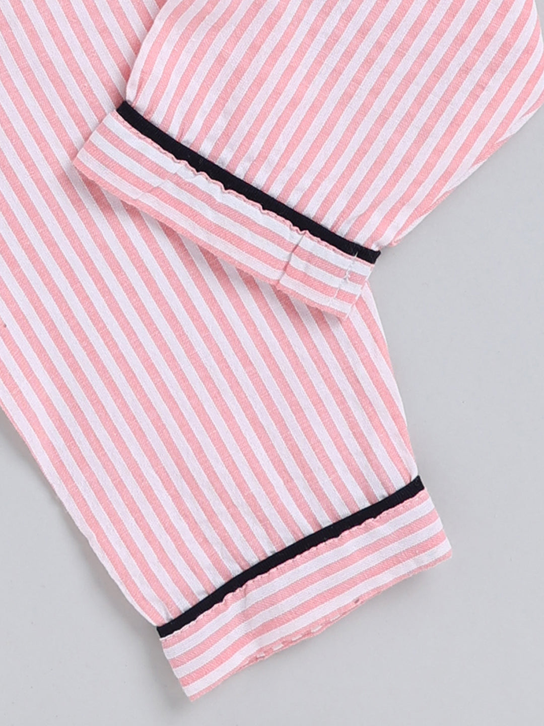"Super Sis" Pink Cotton Full Sleeve Night Suit