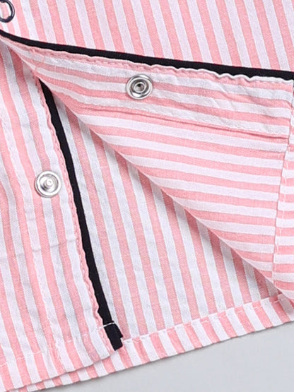 "Super Sis" Pink Cotton Full Sleeve Night Suit