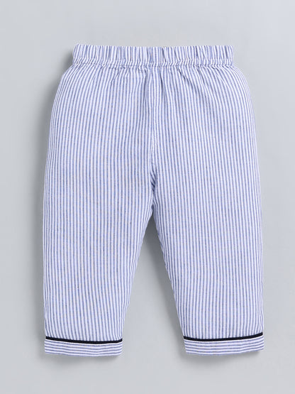 "Cuter Version of Mom" Blue Cotton Full Sleeve Night Suit