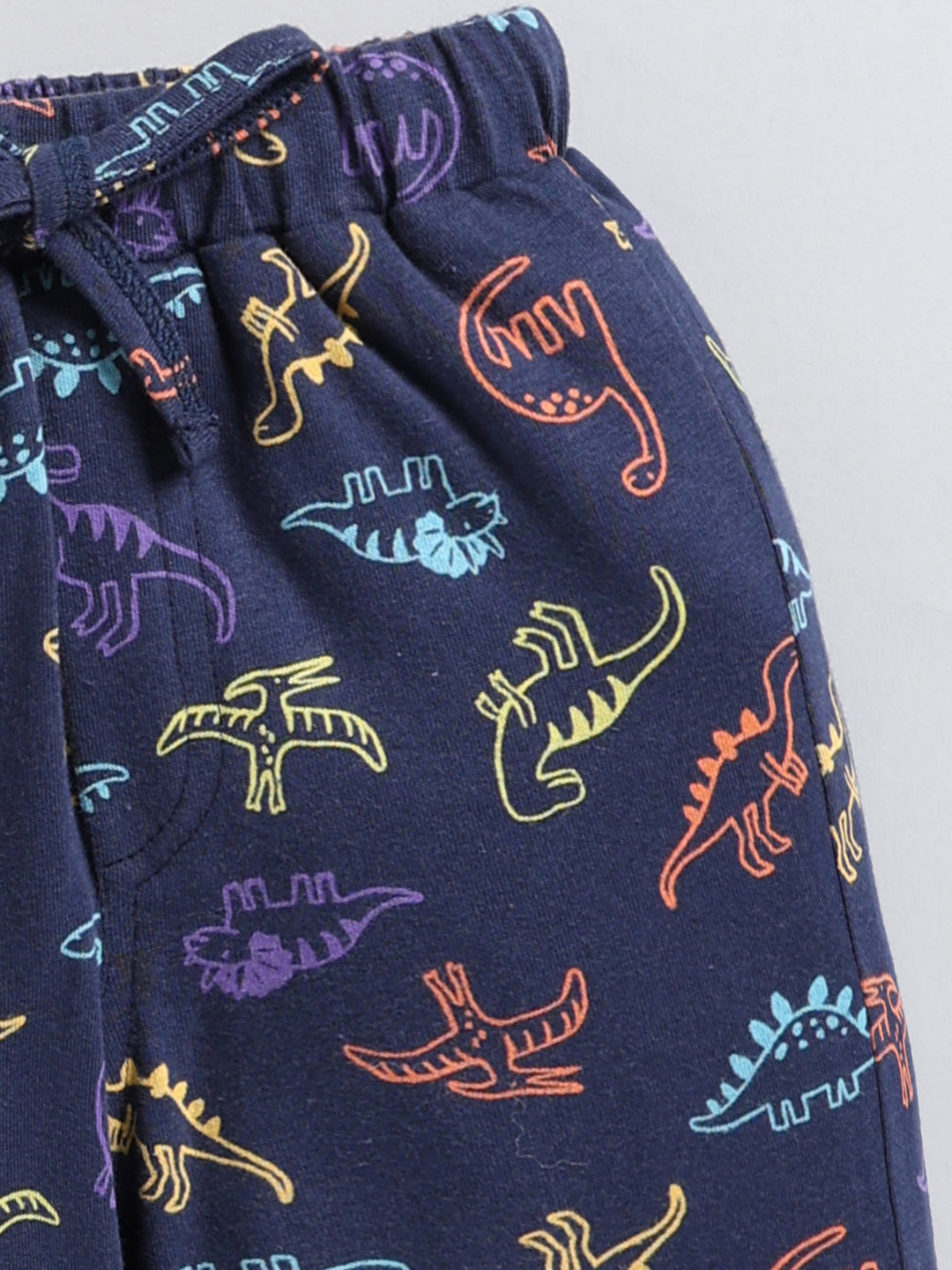 Blue Dino Print Cotton Full Sleeve Co-ord Set