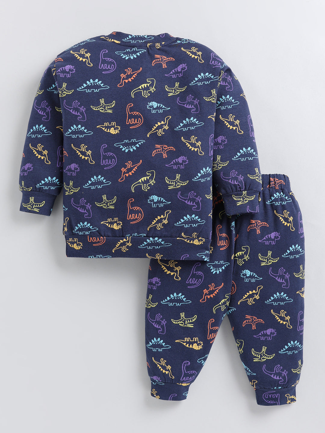 Blue Dino Print Cotton Full Sleeve Co-ord Set