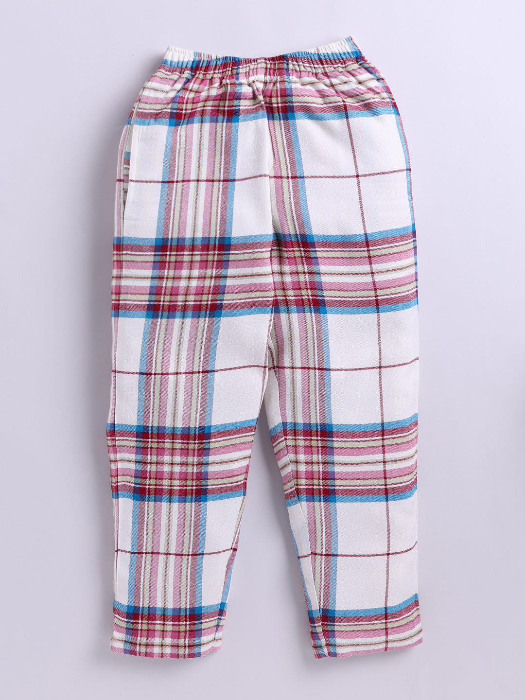Maroon Checked Flannel Cotton Full Sleeve Night Suit