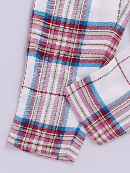 Maroon Checked Flannel Cotton Full Sleeve Night Suit