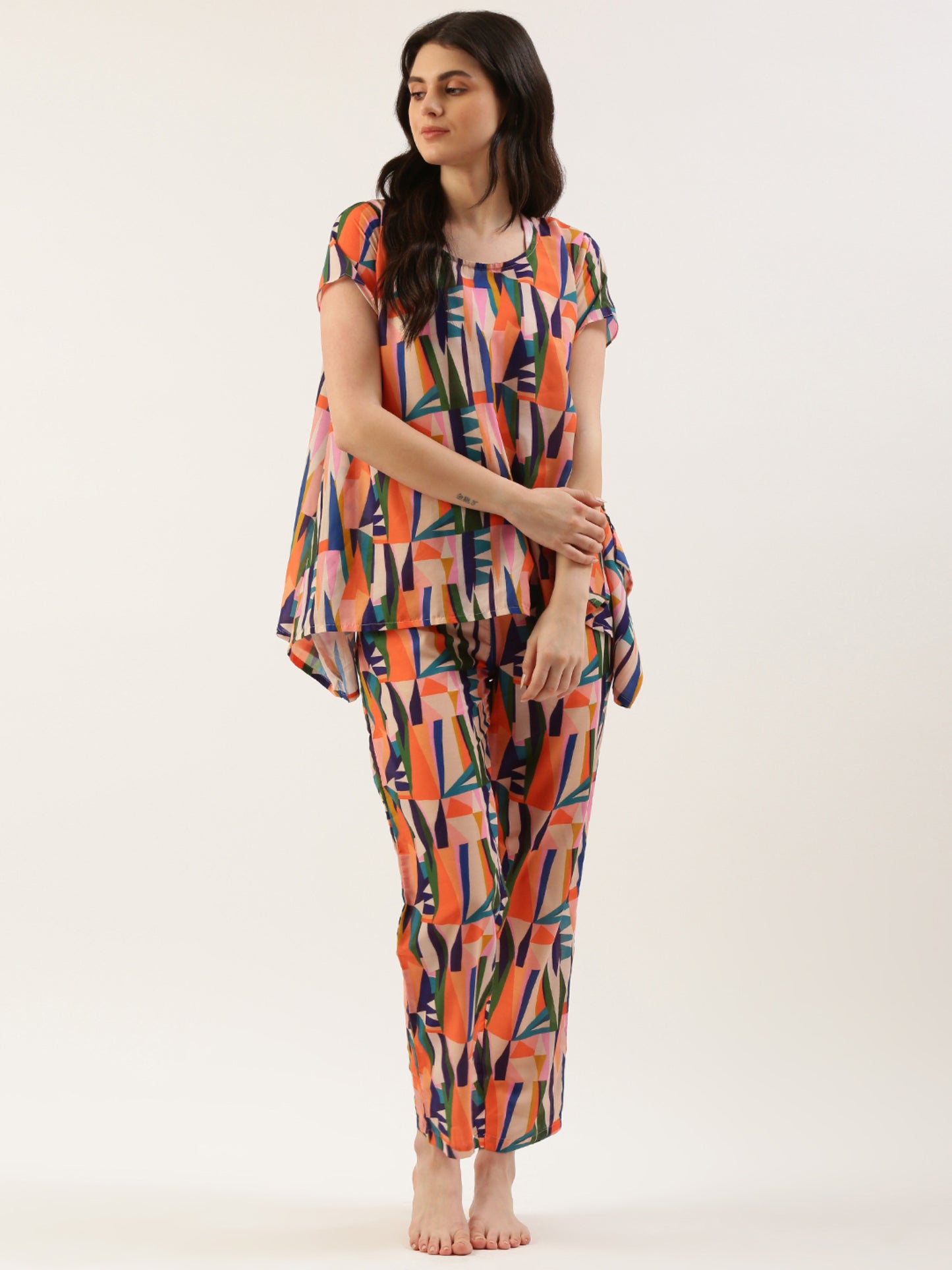 Women Multi Abstract Print Co-ord Set