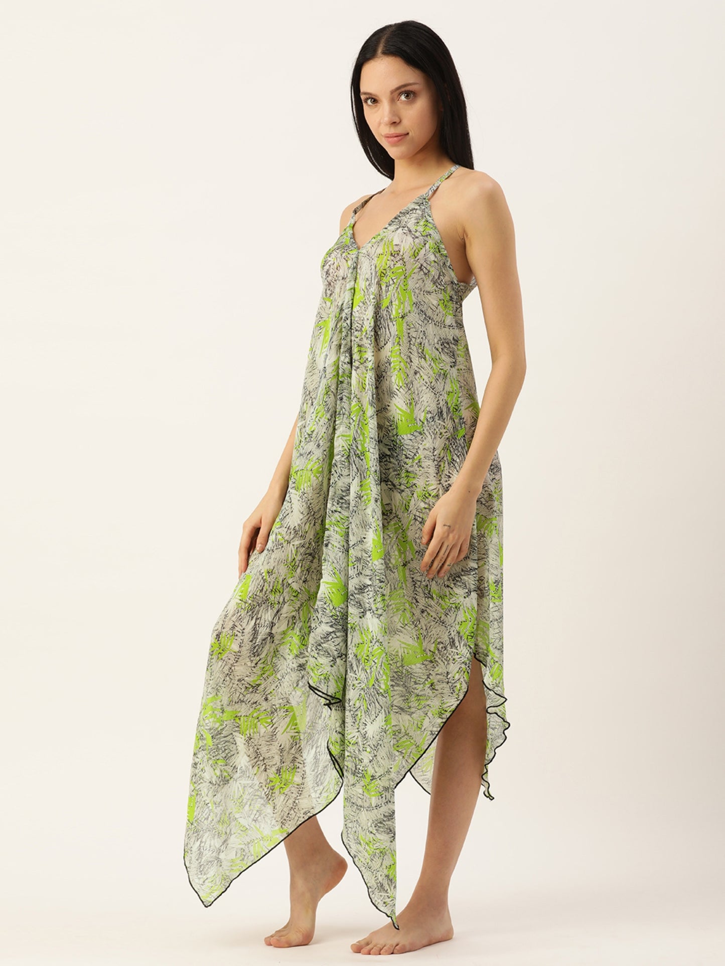 Tropical Print Holiday Dress