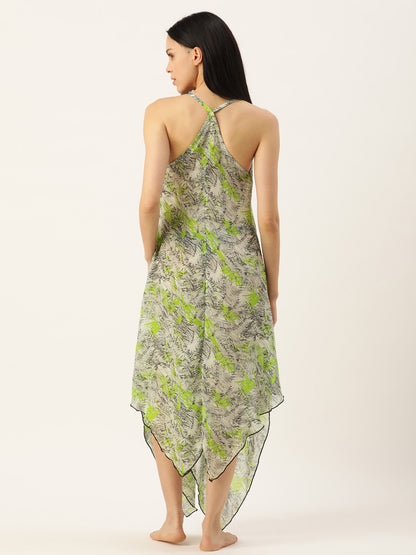 Tropical Print Holiday Dress